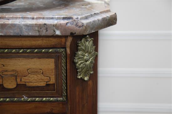 A Louis XVI marquetry inlaid escritoire, W.2ft 1in.